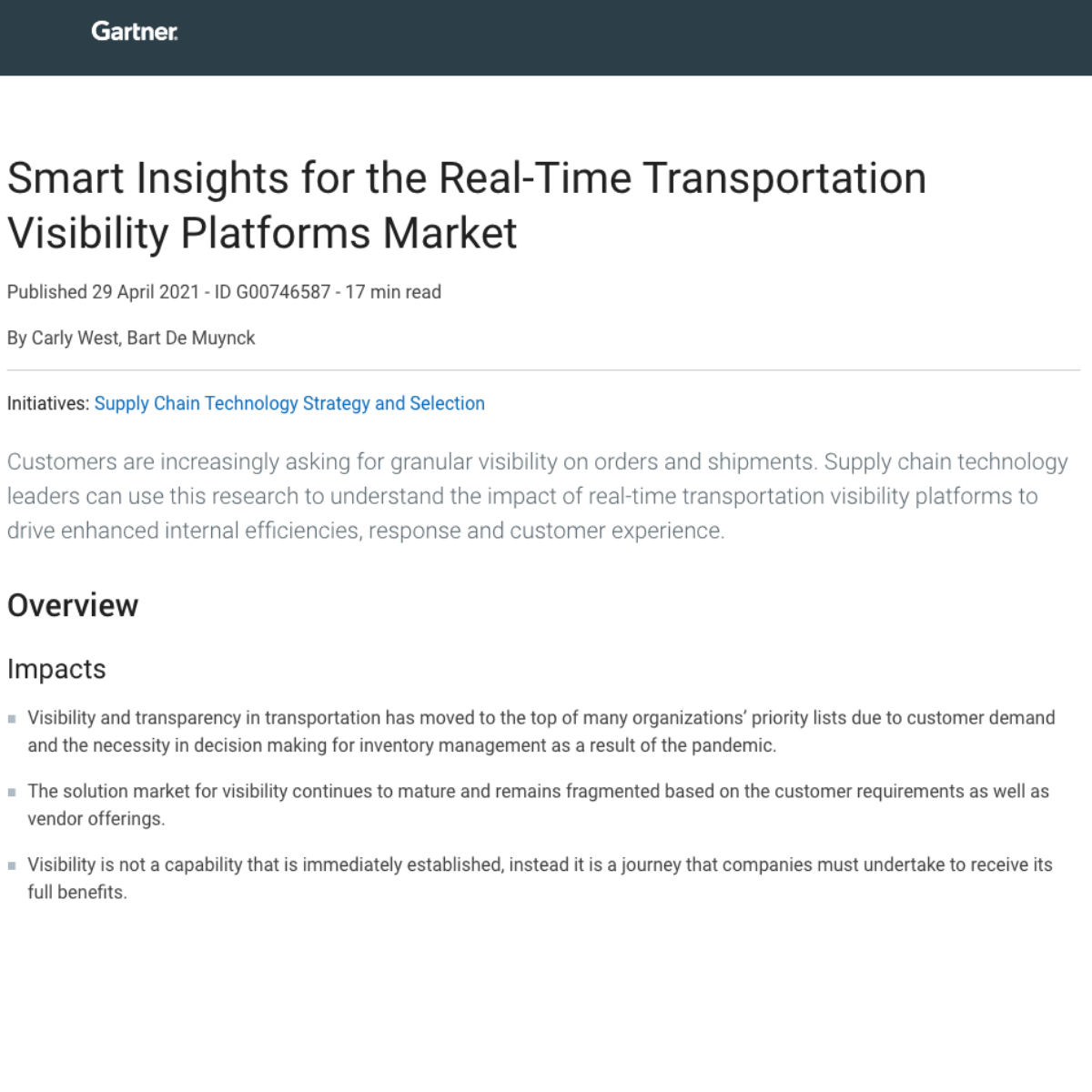 Gartner Screenshot